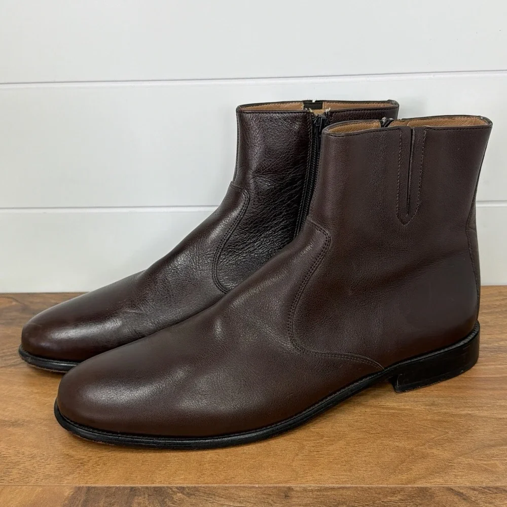 Florsheim Imperial Hugo Leather Ankle Dress Boot Mens 10.5D Side Zip 18570 200